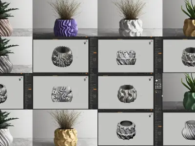 20 vase pot 3d print pack collection