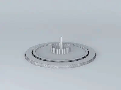 Font circular metal plate Free 3D model