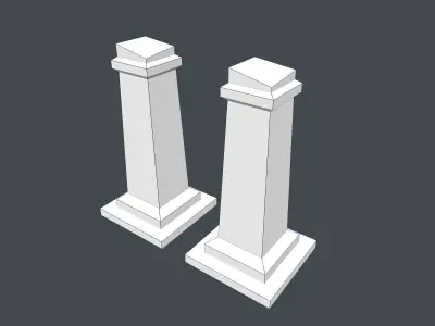 Low Poly Stylize Pillar Low-poly 3D model