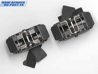 Brake Caliper Wilwood Low-poly 3D model