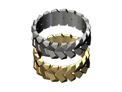Truck tire pattern ring US size 5to13 3D print model