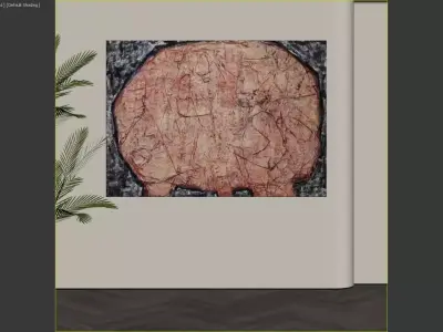 Textured Abstract Wall Art in Earthy Tones 3D model