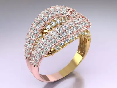 Diamond Ring - Womens Rings - N4438 3D print model