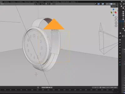 Minimalist Wristwatch 3D Model 3D model