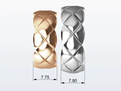 Wedding rings 3D print model shop