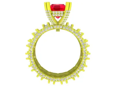 7292 Luxury Diamond Enternity Engagement Ring 3D print model