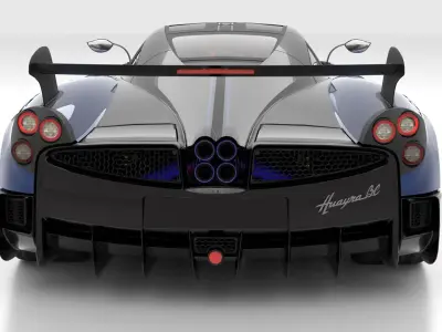 pagani huayra bc the gold edition of everything Low-poly 3D model