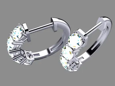 New model diamond earring 3D print model