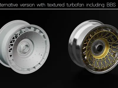 BBS E57 Turbofan 16in Rim Porsche 935 3D Model 3D model