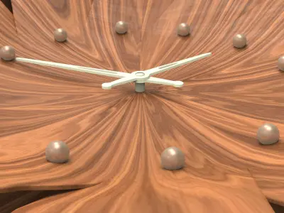 Brisa Wall Clock Low-poly 3D model