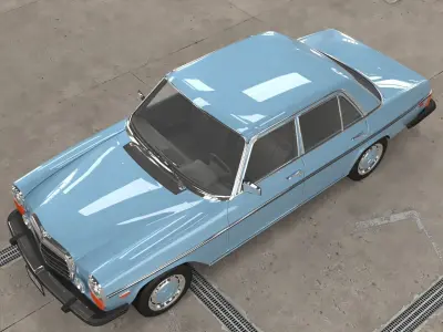 1968-1975 model Mercedes Benz W114 sedan car  3D model