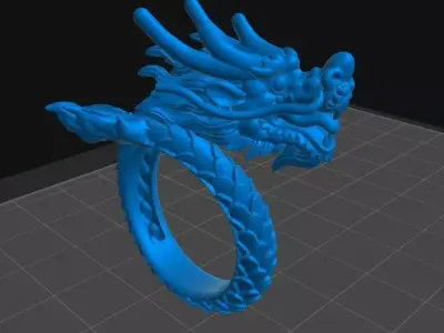 Ring dragon print 3d 3D print model