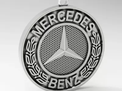 Mercedes Key Chain 3D print model