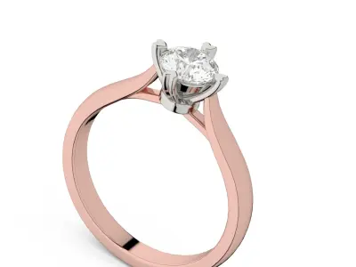 Set of 10 measures engagement rings with heart details 3D print model