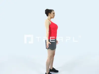 Dream K Animated Rigged Sports Woman Low-poly 3D model