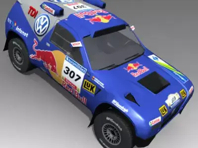 Volkswagen Touareg Rally 2 Low-poly 3D model