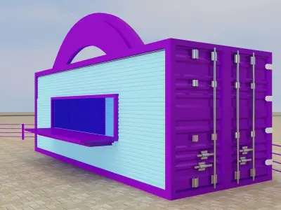 Restaurant Exhibition Stand a217 3D model