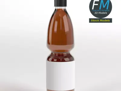 Energy drink bottle 3D model