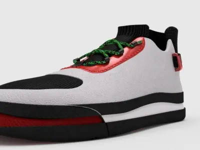 GREY - First Court Shoe Sneaker  3D model