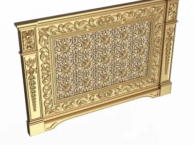 Radiator Cover Decorative Screening Grille Panel 013 Low-poly 3D model