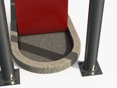 Security Barrier Low-poly 3D model