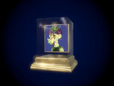 Mutant Ape 4 Gold Club Low-poly 3D model