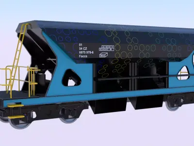 Hopper wagon PBR VII 3D model