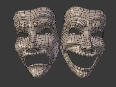 Theater Mask 3D model