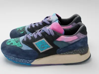 Pair of womans urban sneakers shoes sport outdoor footwear 3D model