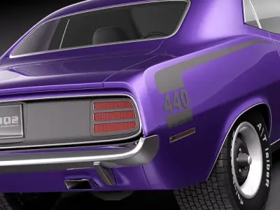 Plymouth Cuda Barracuda 1970 3D model