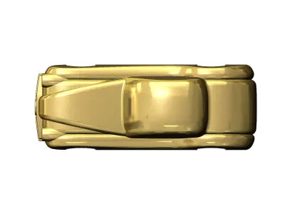 Mercedes grille 1952 Jaguar XK 120 FHC Coupe car sculpture 3D print model