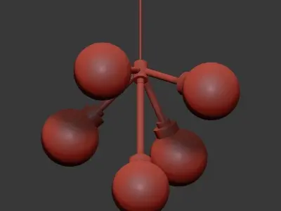 Tech Lighting Mara Chandelier Mini 3D model