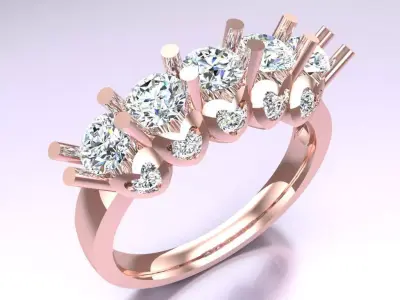 Diamond Ring - Womens Rings - N410444 3D print model