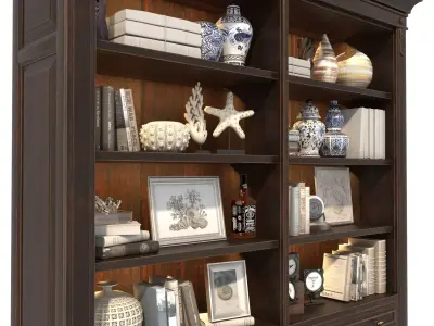 Classic Display Cabinet and Decoration 3D model