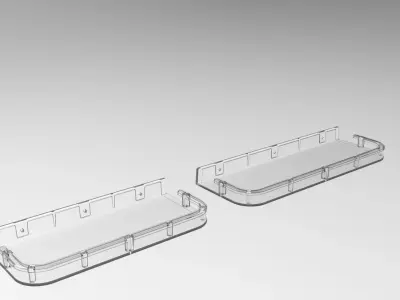 Acrylic Wall Hung Shelf 3D print model