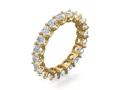 U Shaped Eternity Ring 3mm stone size swiss 10 and EU50 3D print model