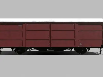 Railroad Car Low-poly 3D model