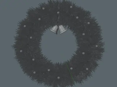 Christmas Wreath with Bells 3D model