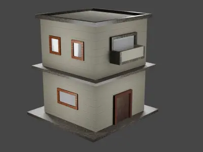 House 3D Model Free low-poly 3D model