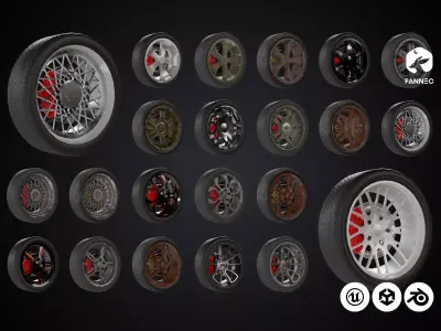RIMS - Wheels Collection III - All Formats Low-poly 3D model