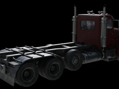 TRUCK  Kenworth T-800  3d model  low poly Low-poly 3D model