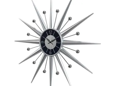 Sunburst Wall Clocks  PBR 3D model