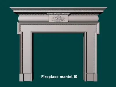 Georgian style fireplaces series No10 3D model