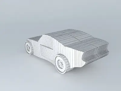auto paper car Free 3D model