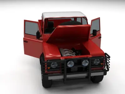 Full Land Rover Defender 110 Pick Up 3D model