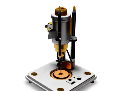 Precision MicroDrilling Machine 3D Model Low-poly 3D model