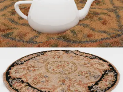 Round Rug Set 210 3D model