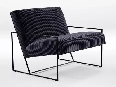 Thin Frame Lounge Chair 3D model