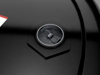 Realistic Texaco Oil Barrel 3D Model Low-poly 3D model