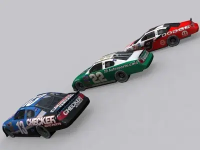 Game Ready 2002-2008 Stock Car Racer Low-poly 3D model